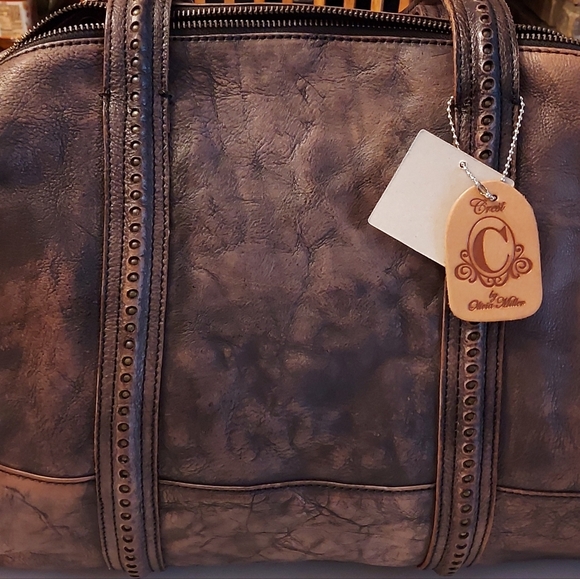 Crest by Olive Miller Leather Tote Bag / Purse. - Picture 7 of 7